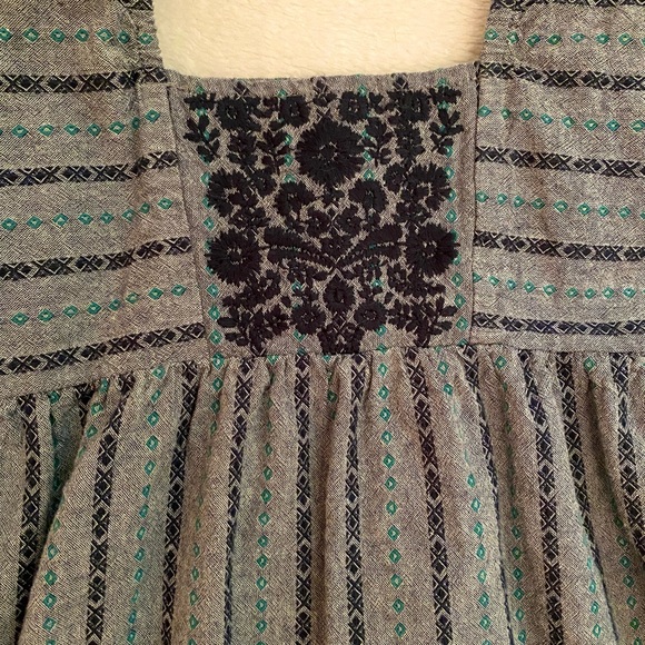 Chambray embroidered dress - Picture 3 of 7